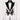 Flower Patterned White - Black Tuxedo