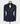 Black Satin Collar Dark Blue Patterned Tuxedo
