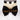 Black Copper Stones Embroidered Bowtie