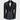 Black Satın Collar Blue Patterned Tuxedo