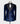 Blue Velvet Black Satin Lapel Double Breasted