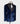 Veste croisée en velours bleu et satin noir à revers 
