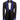 Blue Stone Embroidered Black Tuxedo