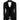 Embroidered Black Tuxedo - Velvet collar and vest